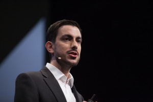 David Weston speaks at TedXGrandRapids on May 7, 2015. Photo by Bud Kibby